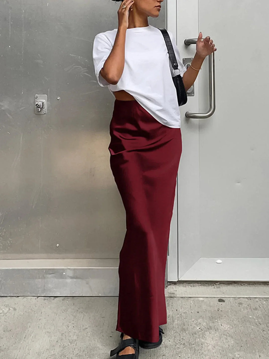 Veda Satin Slip Maxi Skirt