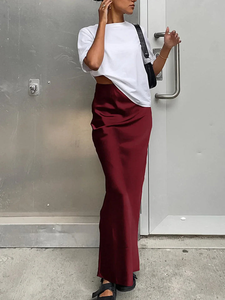 Veda Satin Slip Maxi Skirt