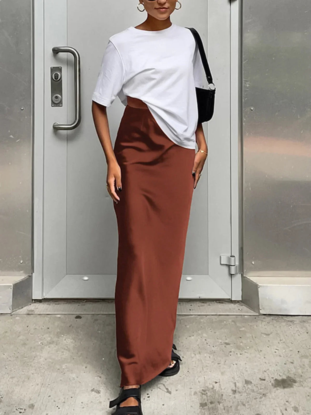 Veda Satin Slip Maxi Skirt