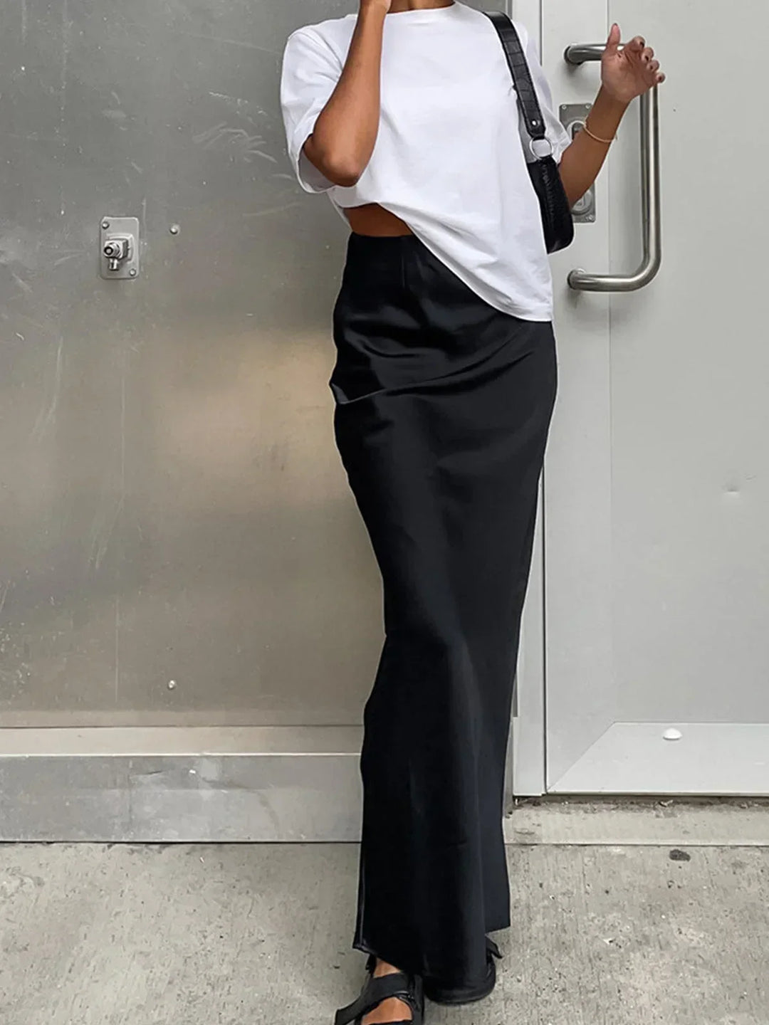 Veda Satin Slip Maxi Skirt