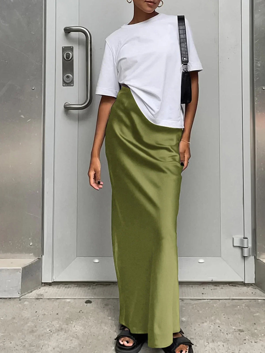 Veda Satin Slip Maxi Skirt