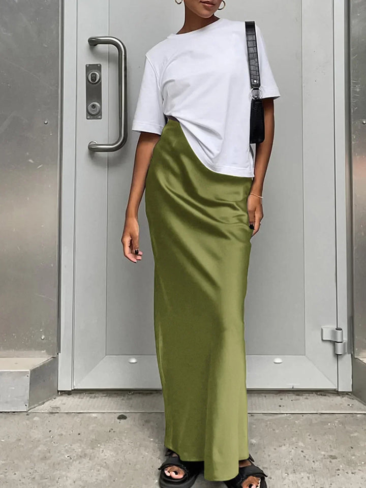Veda Satin Slip Maxi Skirt