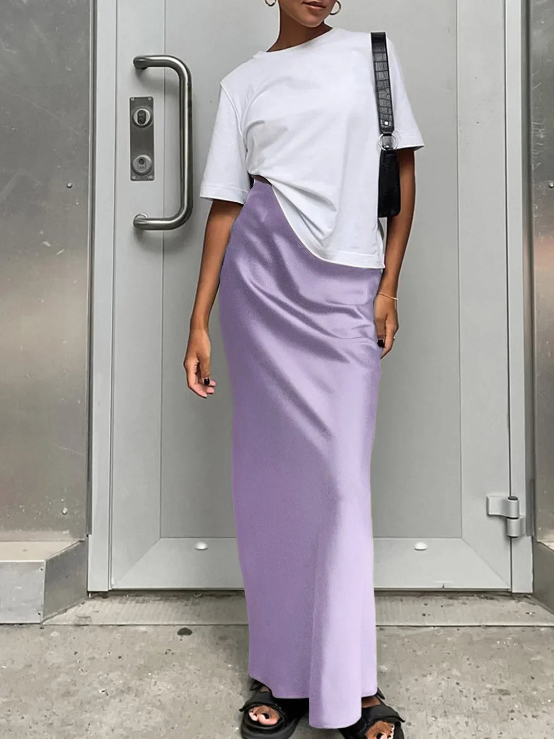 Veda Satin Slip Maxi Skirt