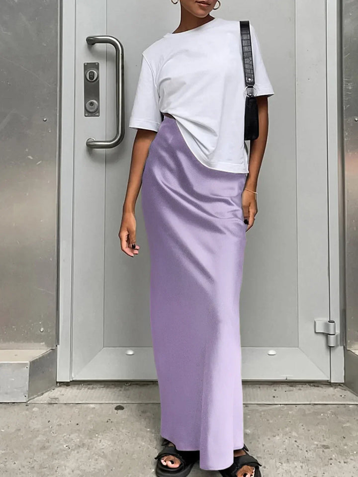 Veda Satin Slip Maxi Skirt