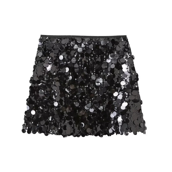Brigitte Oversized Sequin Mini Skirt