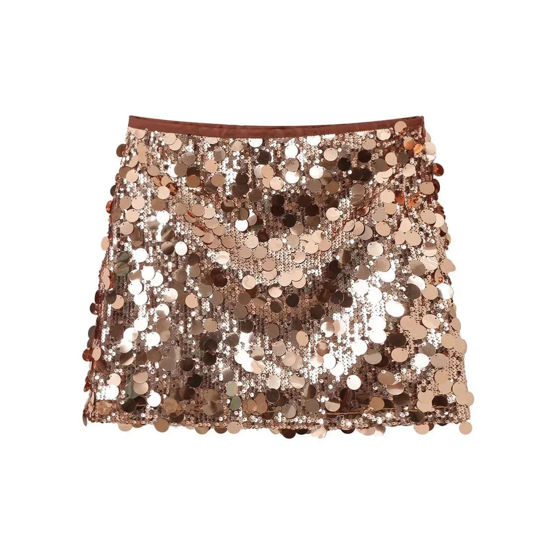 Brigitte Oversized Sequin Mini Skirt