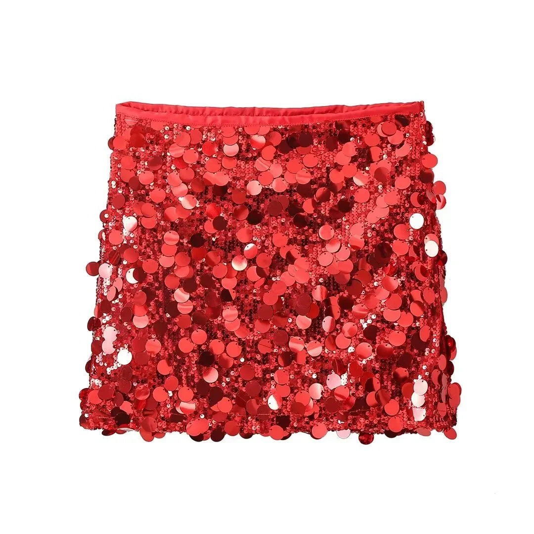 Brigitte Oversized Sequin Mini Skirt