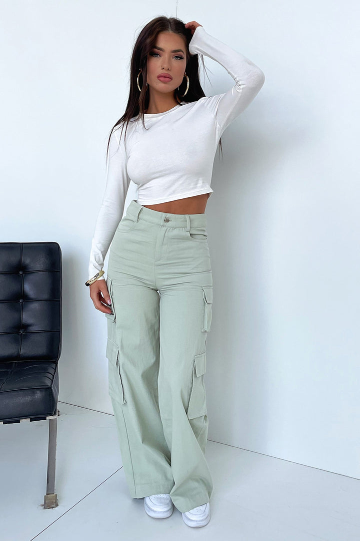 Fiora Wide Leg Cargo Pants