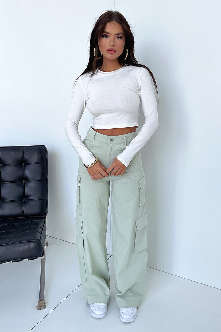 Fiora Wide Leg Cargo Pants