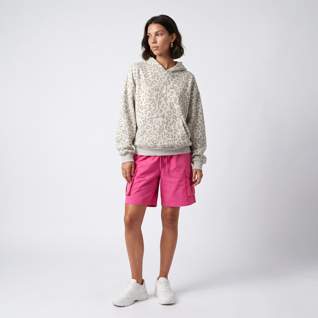 Kora Refined Leopard Print Hoodie
