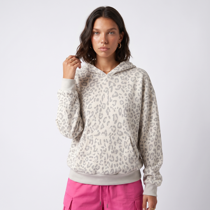 Kora Refined Leopard Print Hoodie