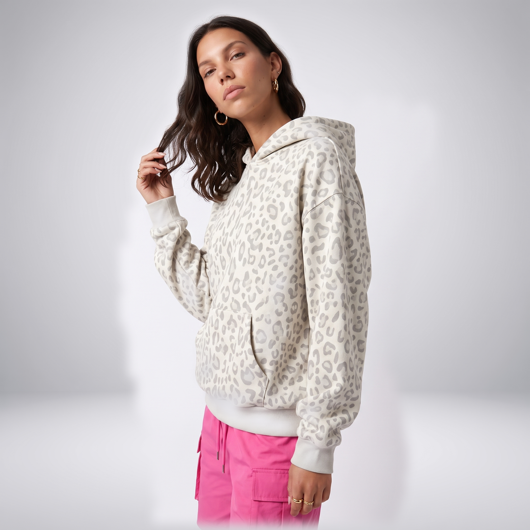 Kora Refined Leopard Print Hoodie