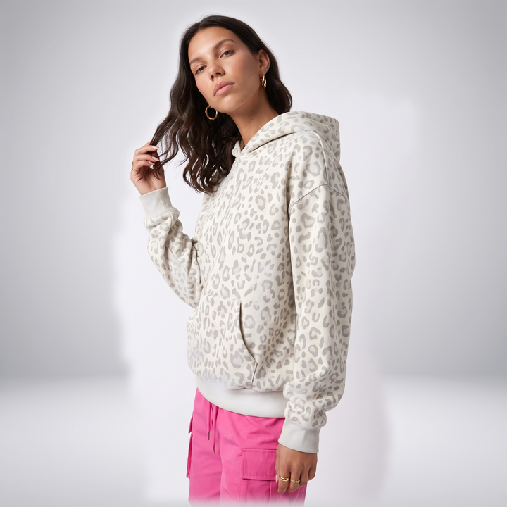 Kora Refined Leopard Print Hoodie