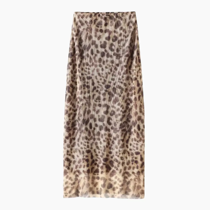 Adaa Leopard Print Maxi Skirt