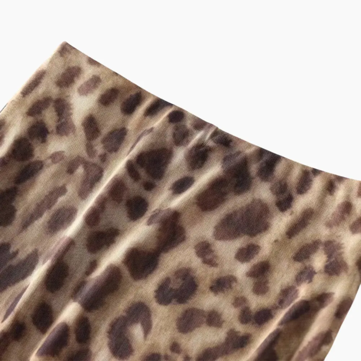 Adaa Leopard Print Maxi Skirt