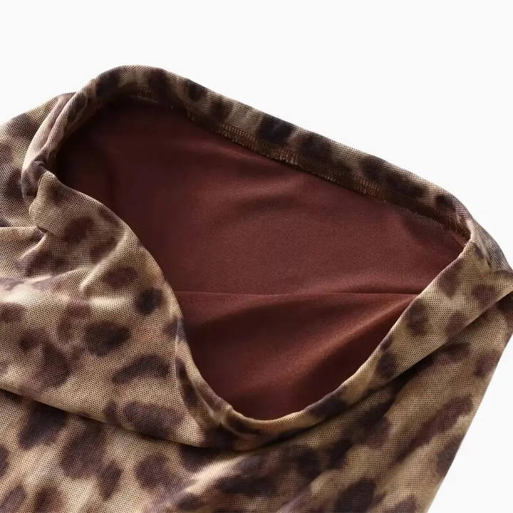 Adaa Leopard Print Maxi Skirt