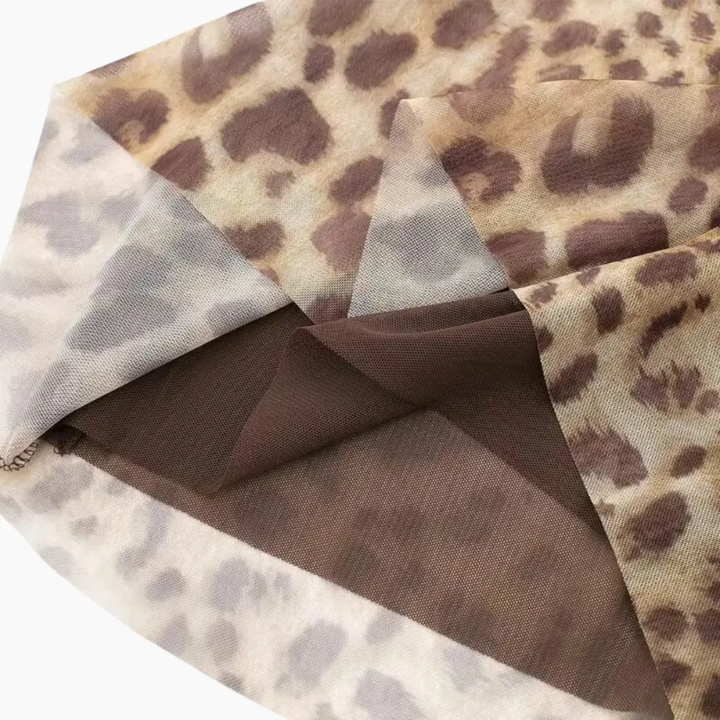 Adaa Leopard Print Maxi Skirt