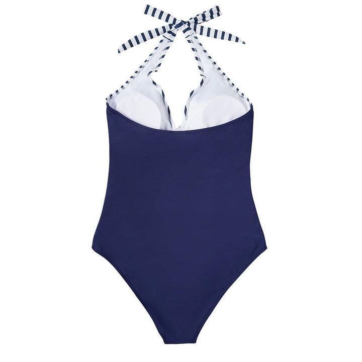 Hilda Tropical Plunge One-Piece Swimsuit