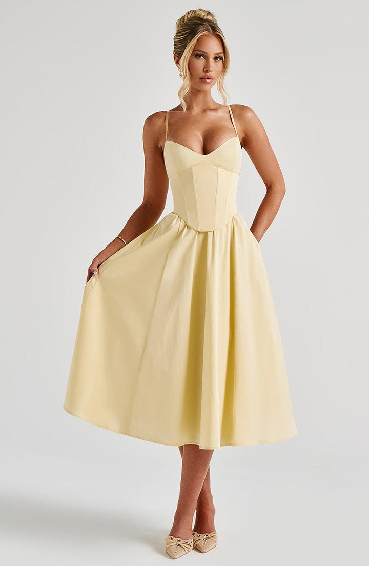 Bianca Corset A Line Midi Dress