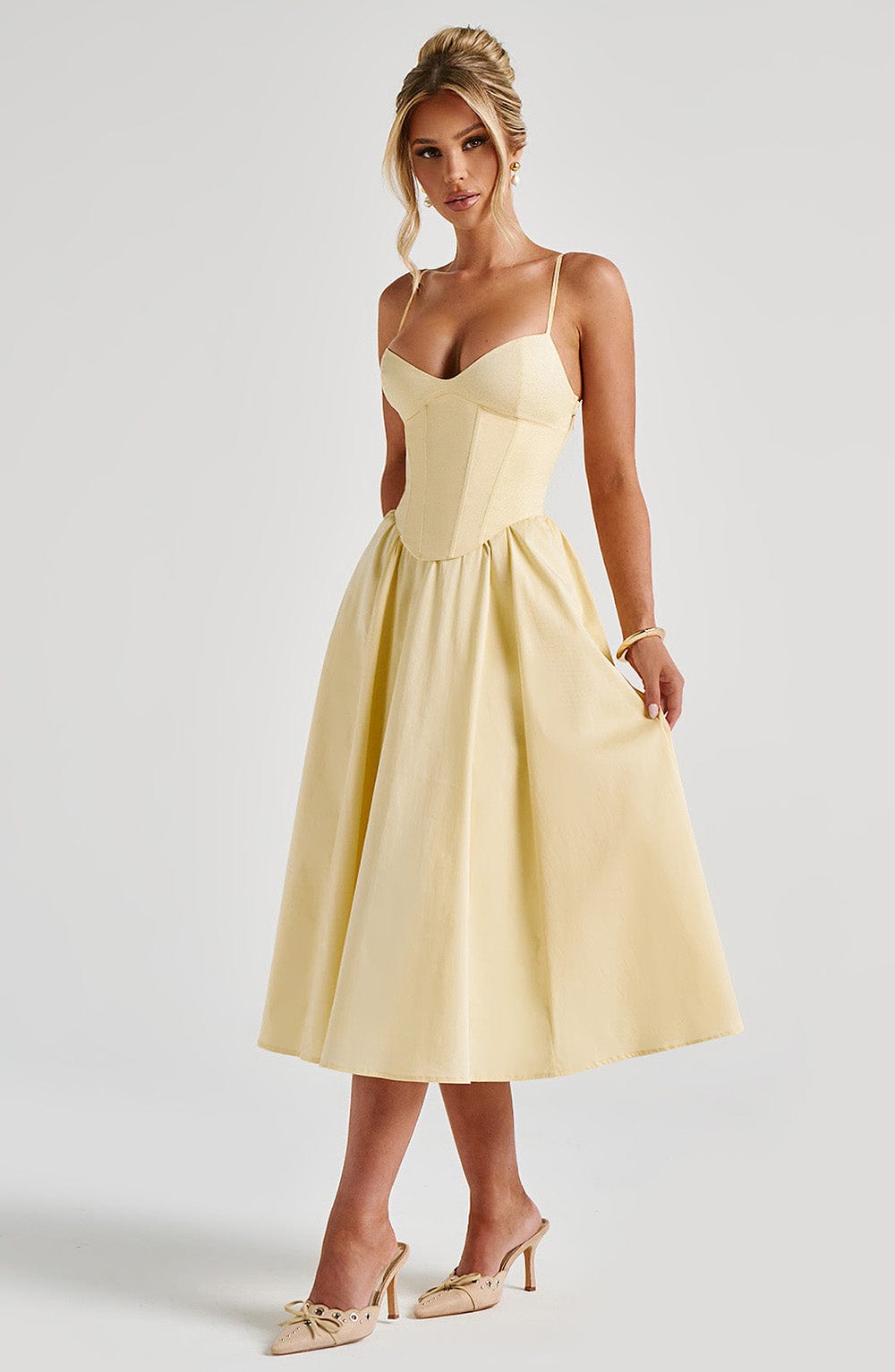 Bianca Corset A Line Midi Dress