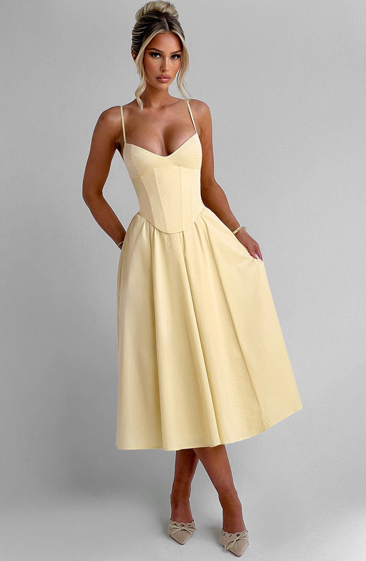 Bianca Corset A Line Midi Dress