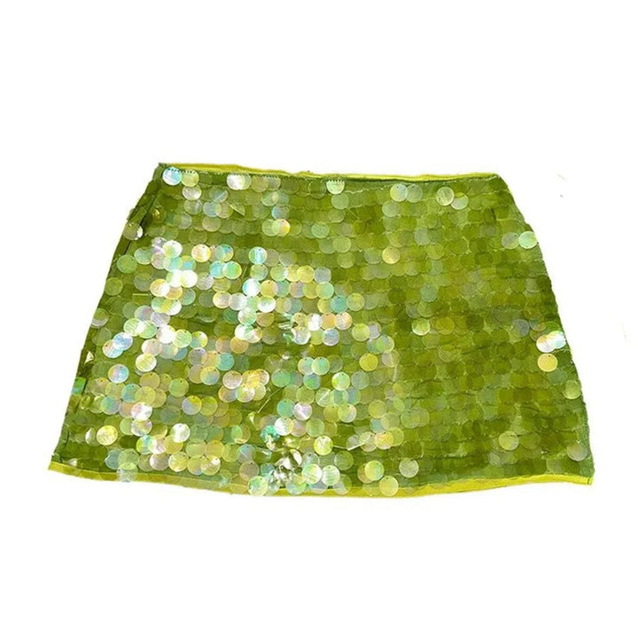 Margaux Sequin Disc Ruched Mini Skirt