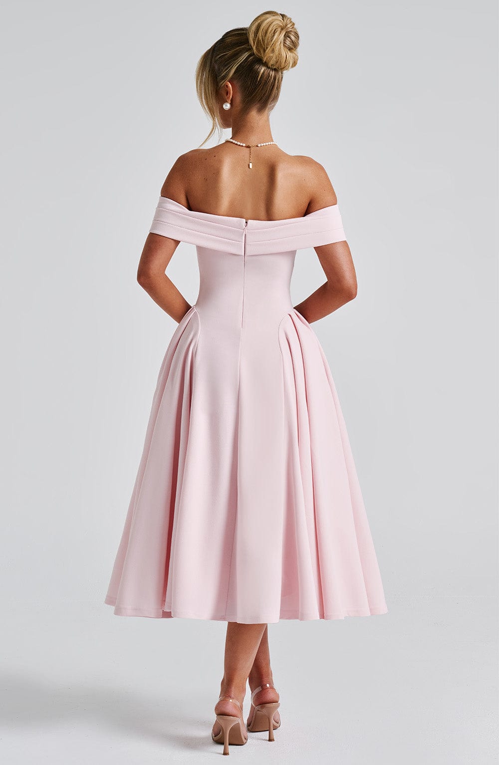 Bea Off Shoulder A Line Midi Dress