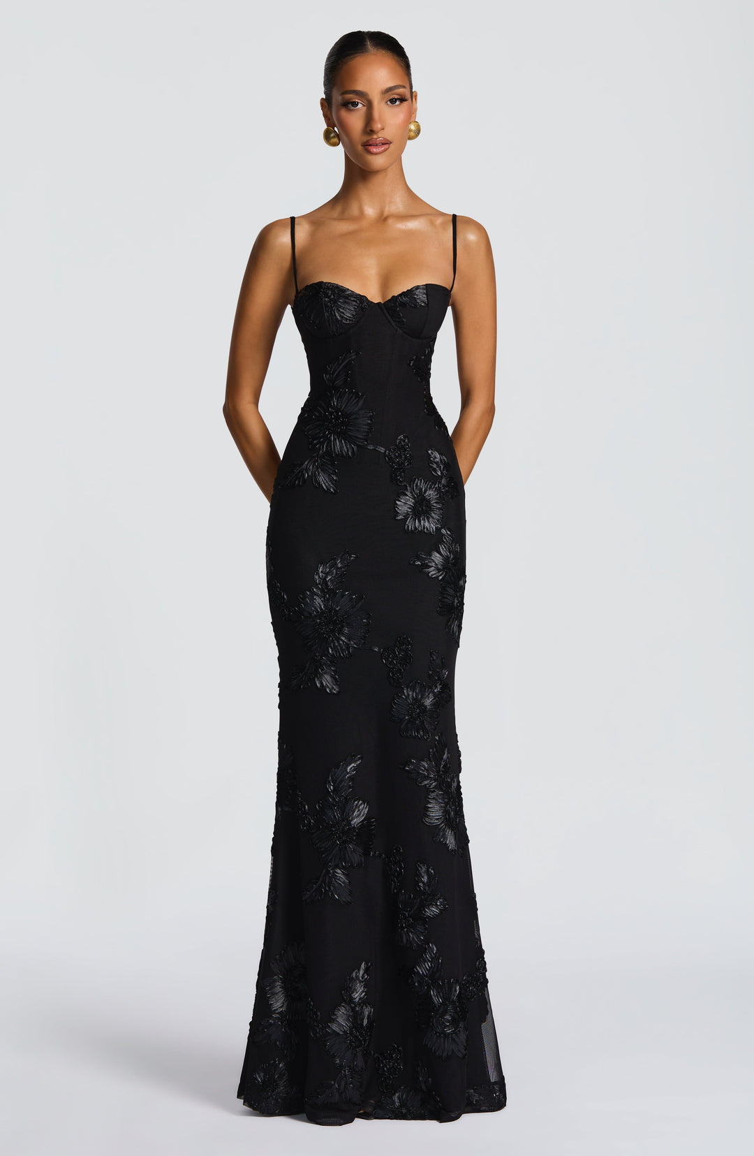 River Floral Sequin Maxi Dress
