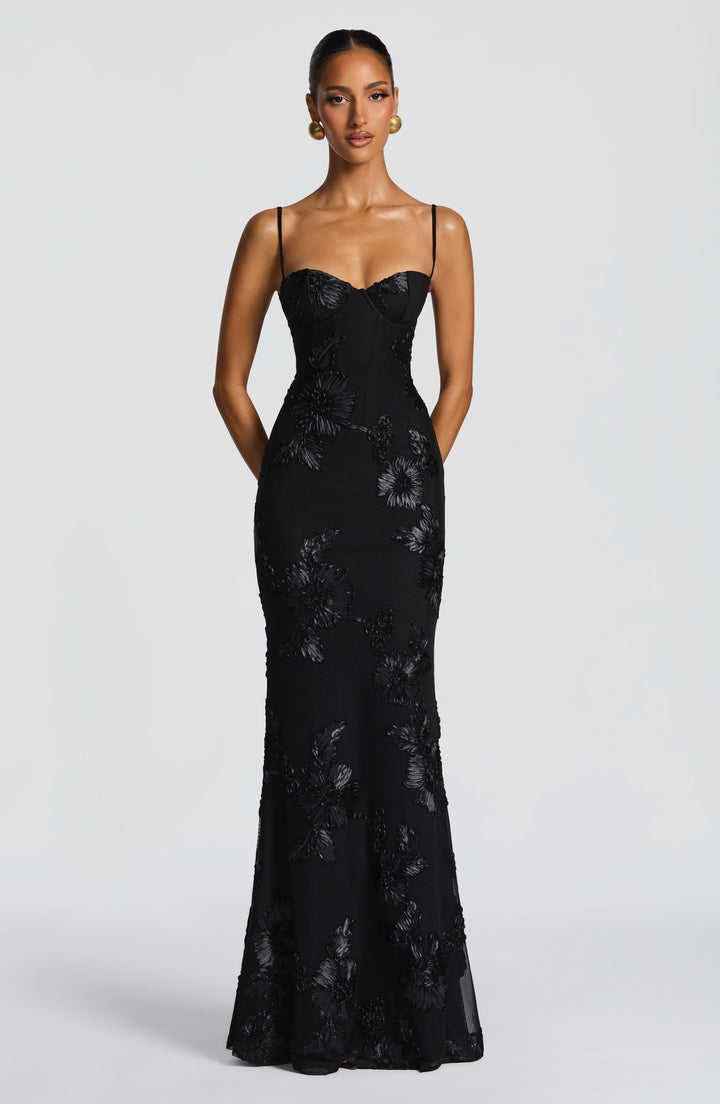 River Floral Sequin Maxi Dress