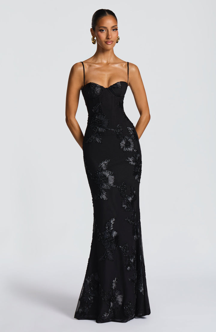 River Floral Sequin Maxi Dress
