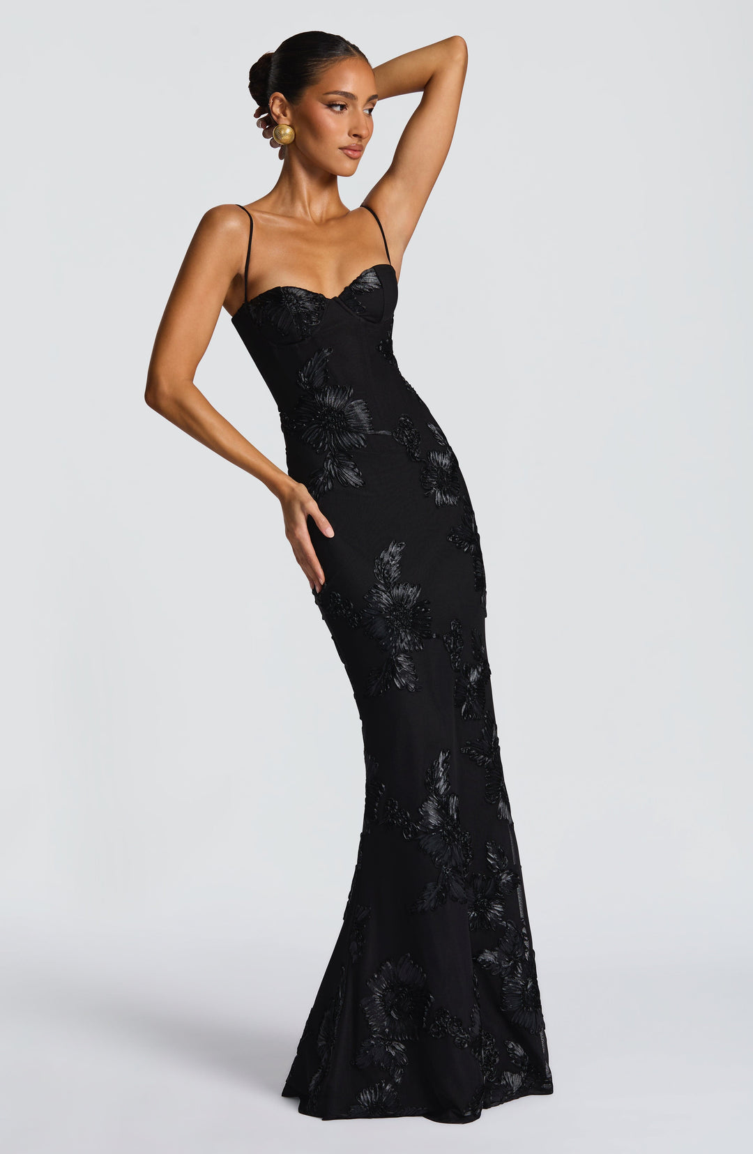 River Floral Sequin Maxi Dress
