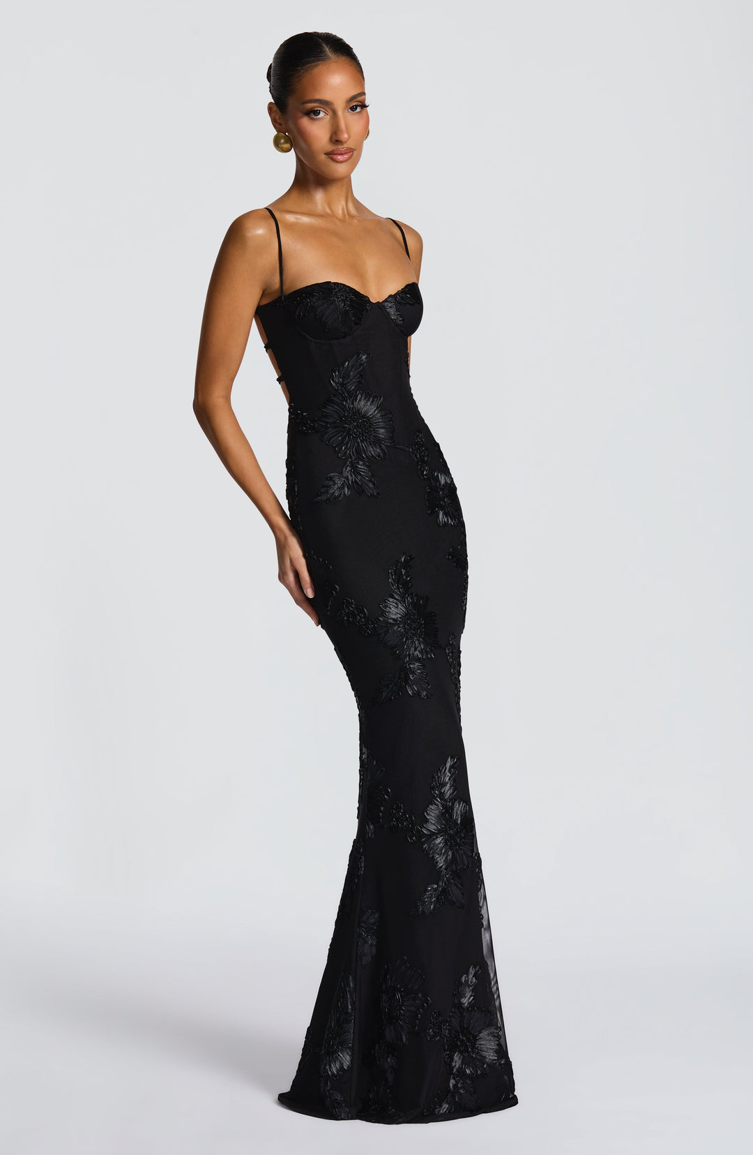 River Floral Sequin Maxi Dress
