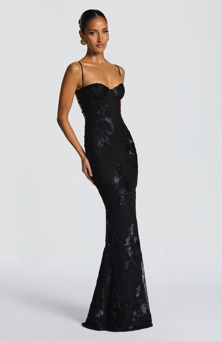 River Floral Sequin Maxi Dress