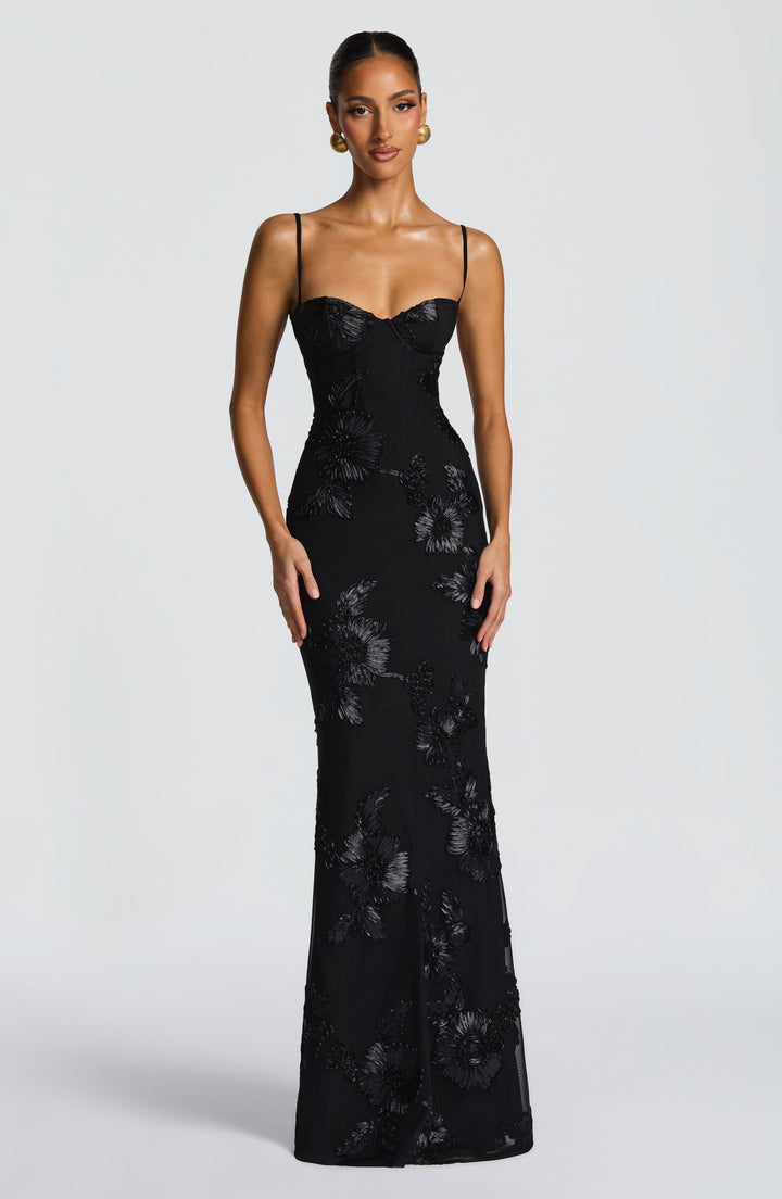 River Floral Sequin Maxi Dress