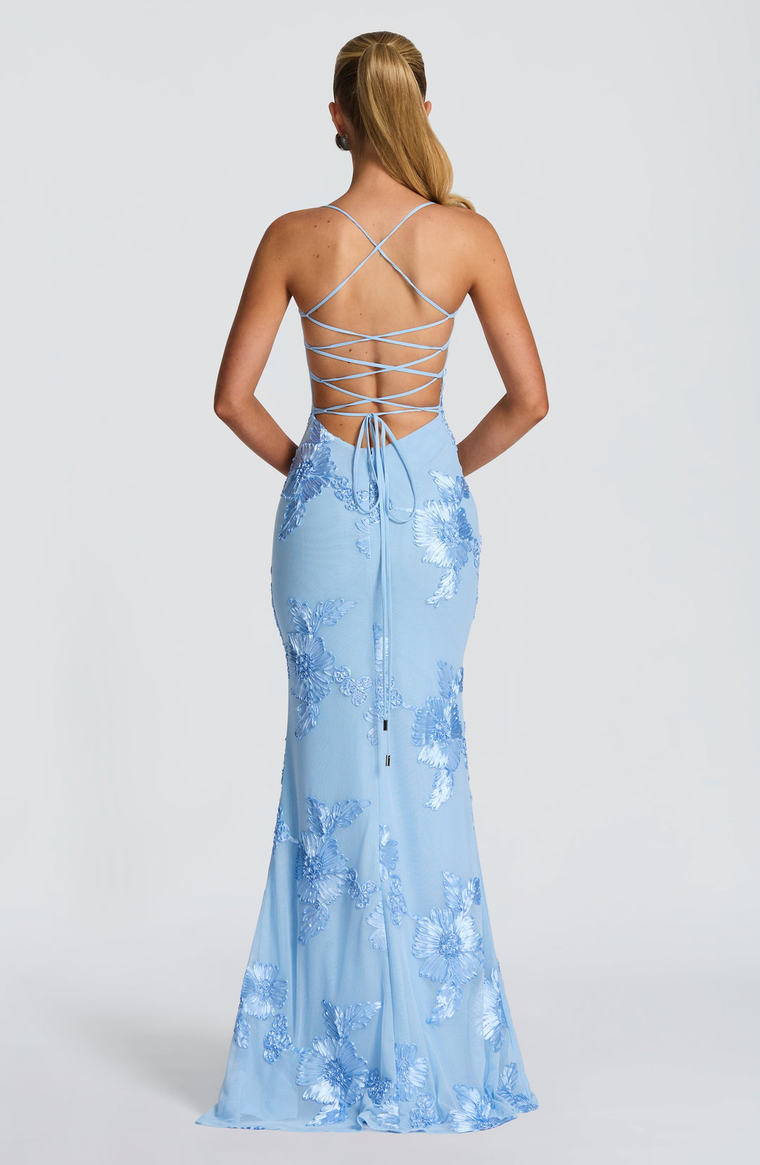 Lana Lace Up Floral Maxi Dress
