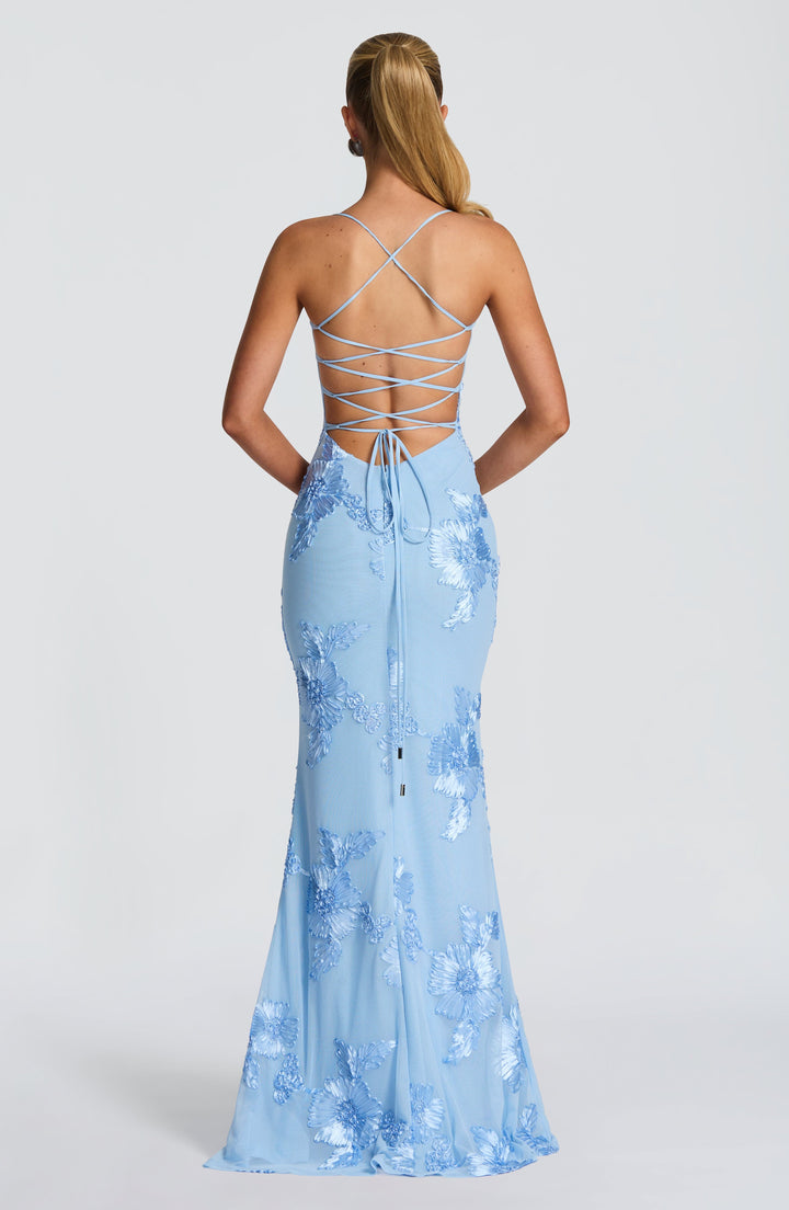 Lana Lace Up Floral Maxi Dress