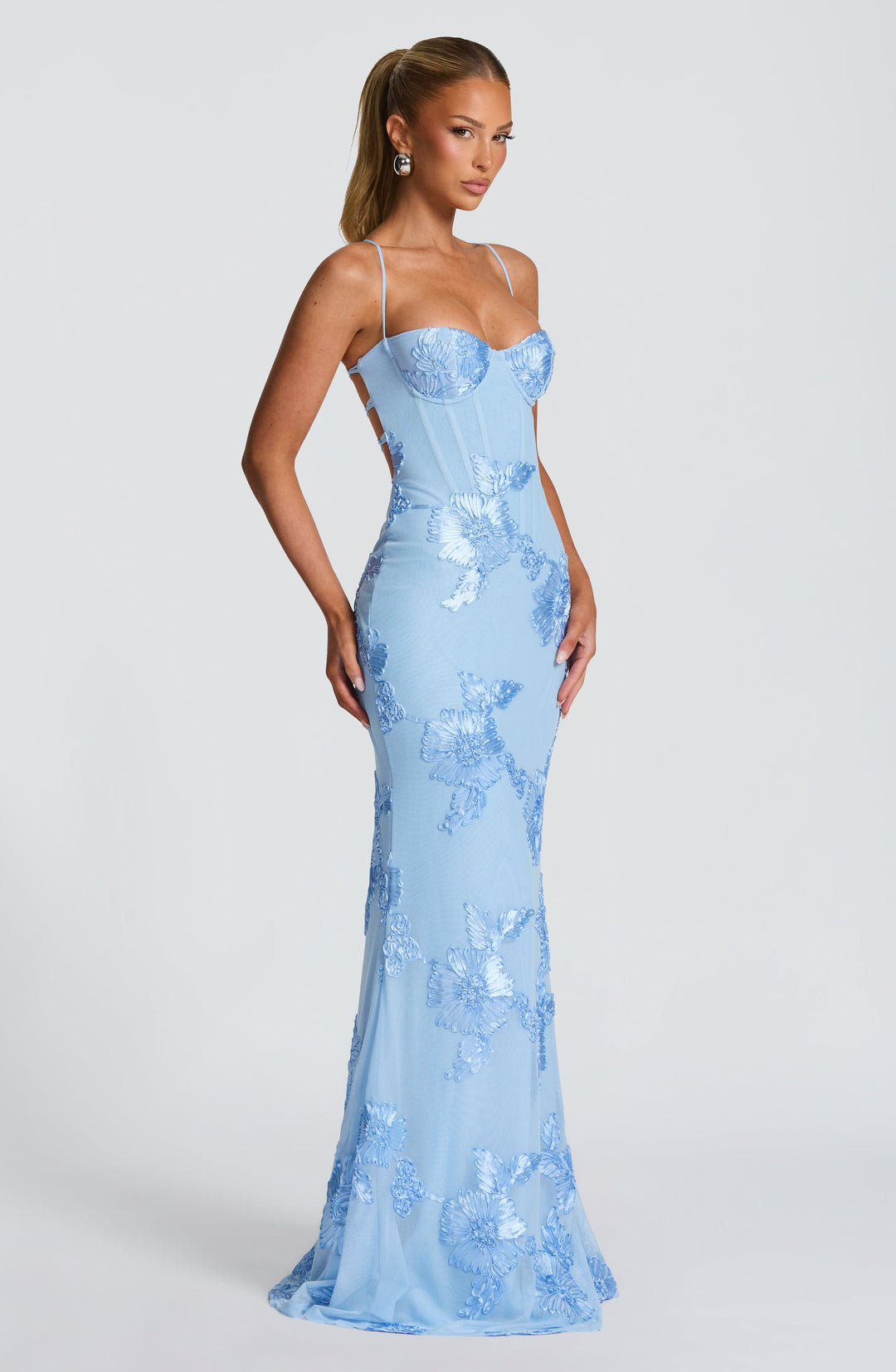 Lana Lace Up Floral Maxi Dress