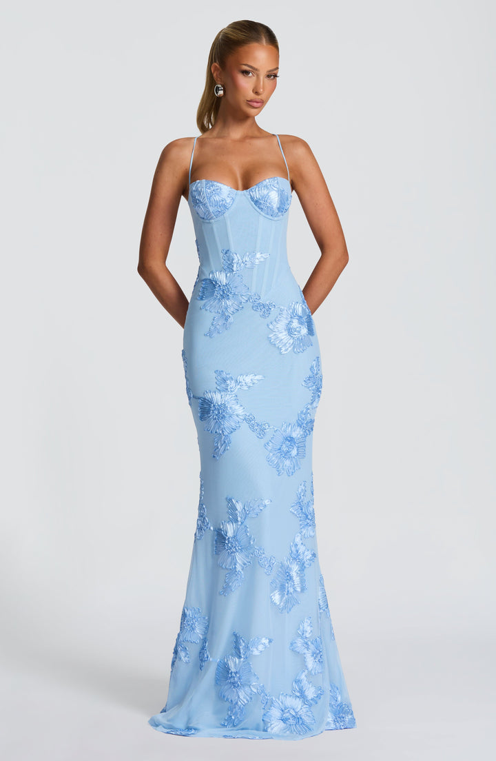 Lana Lace Up Floral Maxi Dress