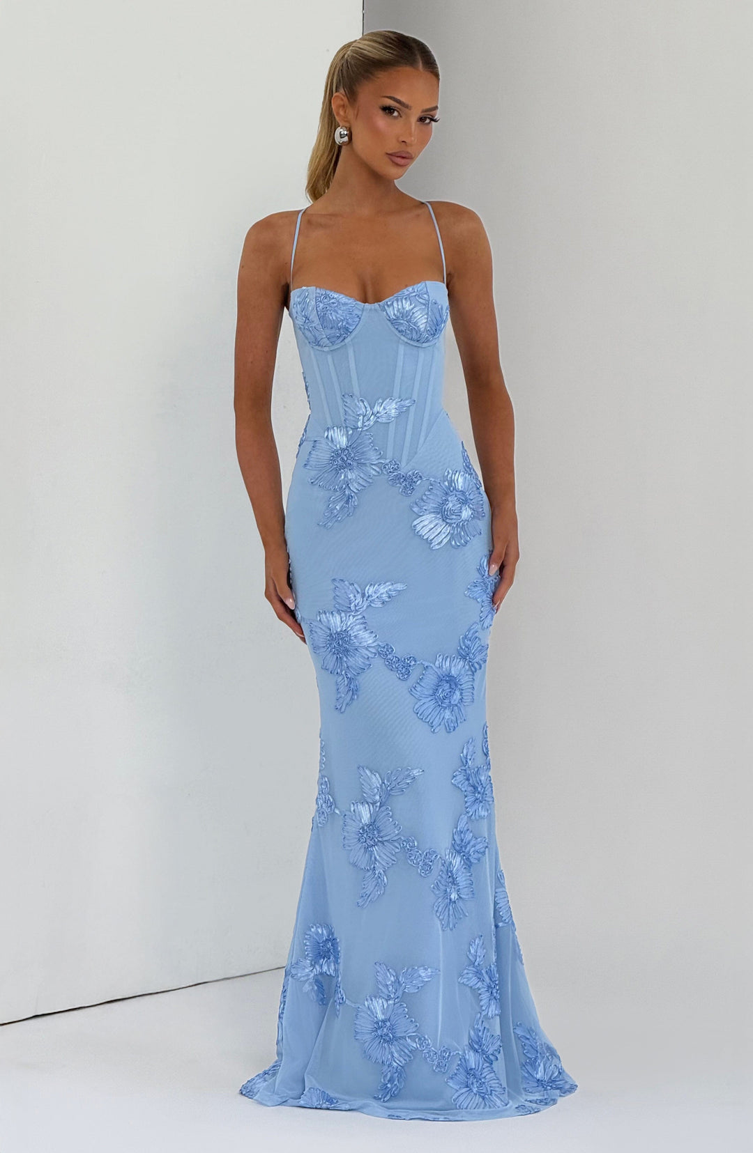 Lana Lace Up Floral Maxi Dress