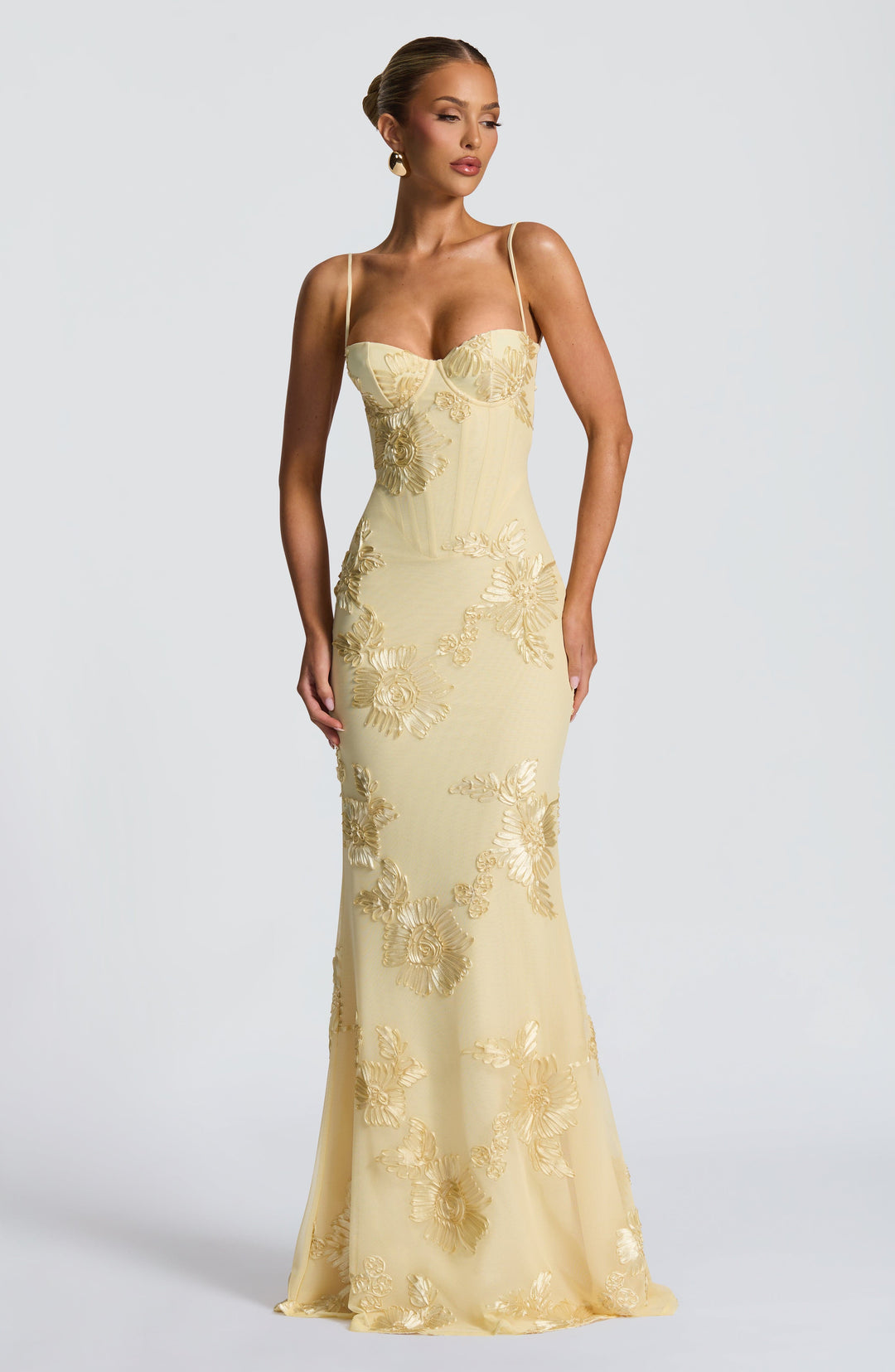 Elowen Embroidered Corset Maxi Dress