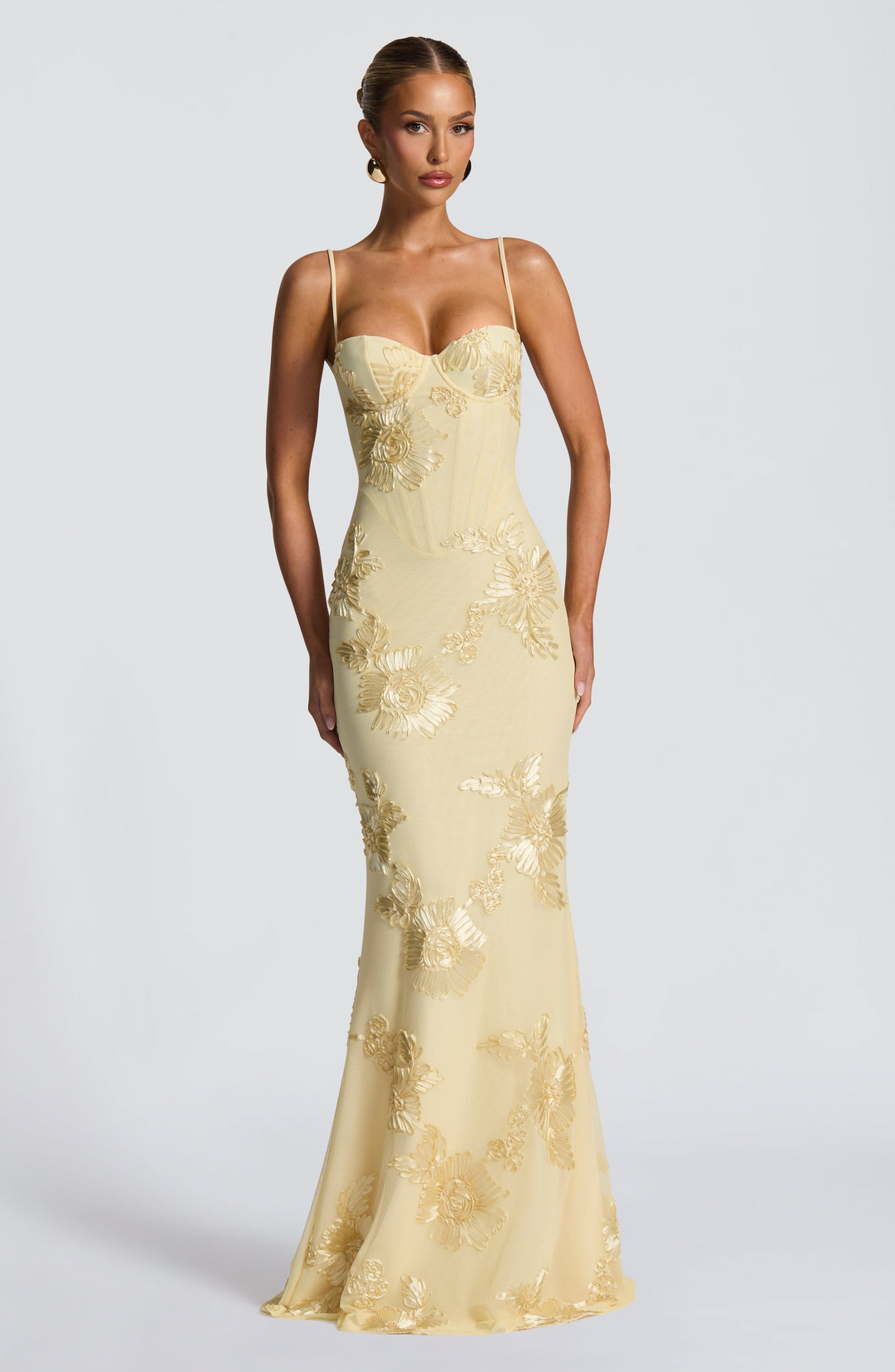Elowen Embroidered Corset Maxi Dress