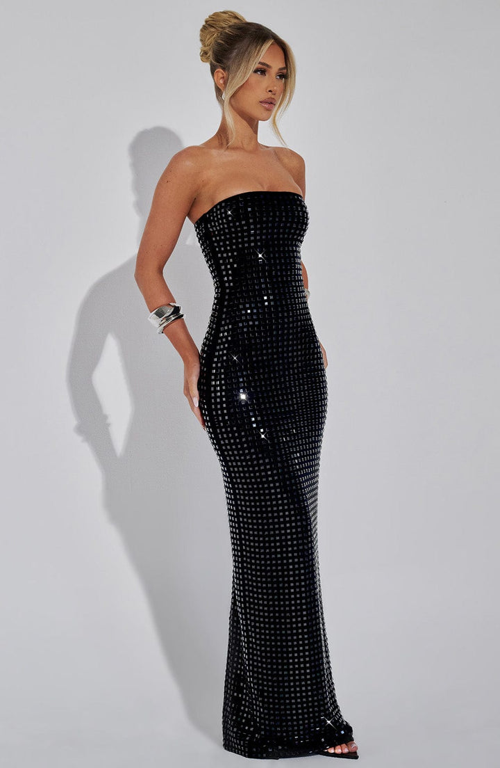 Neri Crystal Bandeau Maxi Dress