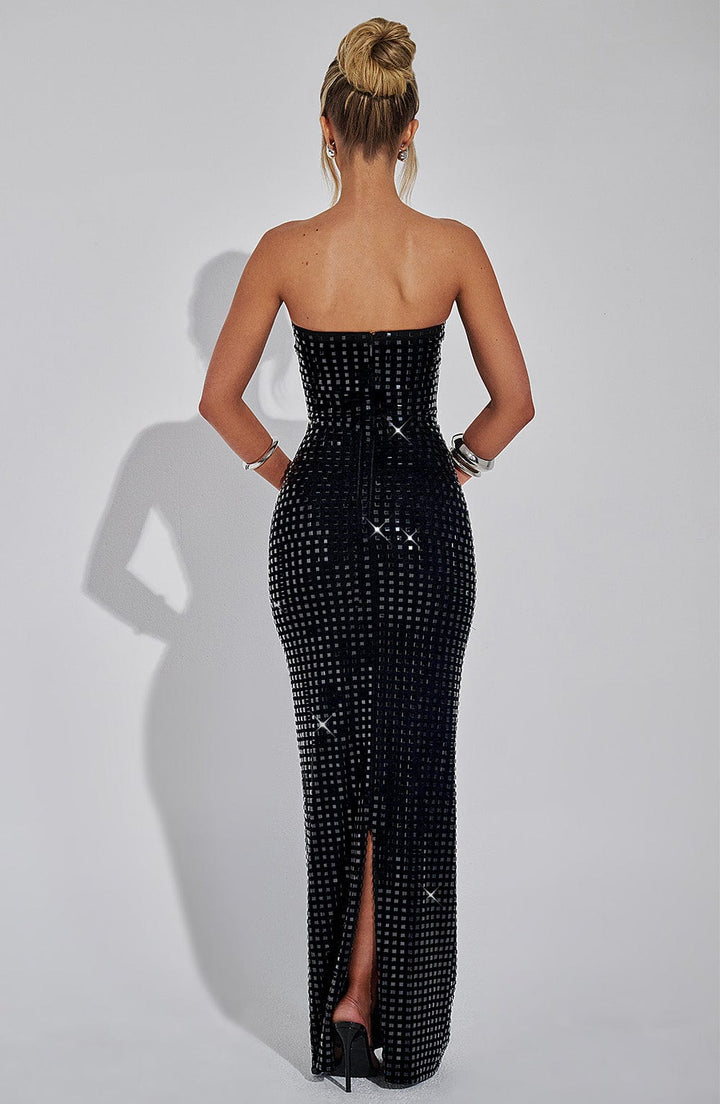 Neri Crystal Bandeau Maxi Dress