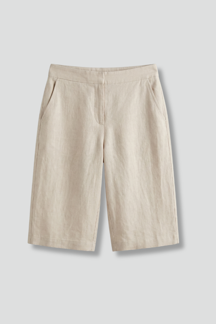 Octavia Tailored Linen Bermuda Shorts