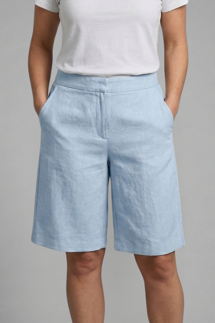 Octavia Tailored Linen Bermuda Shorts