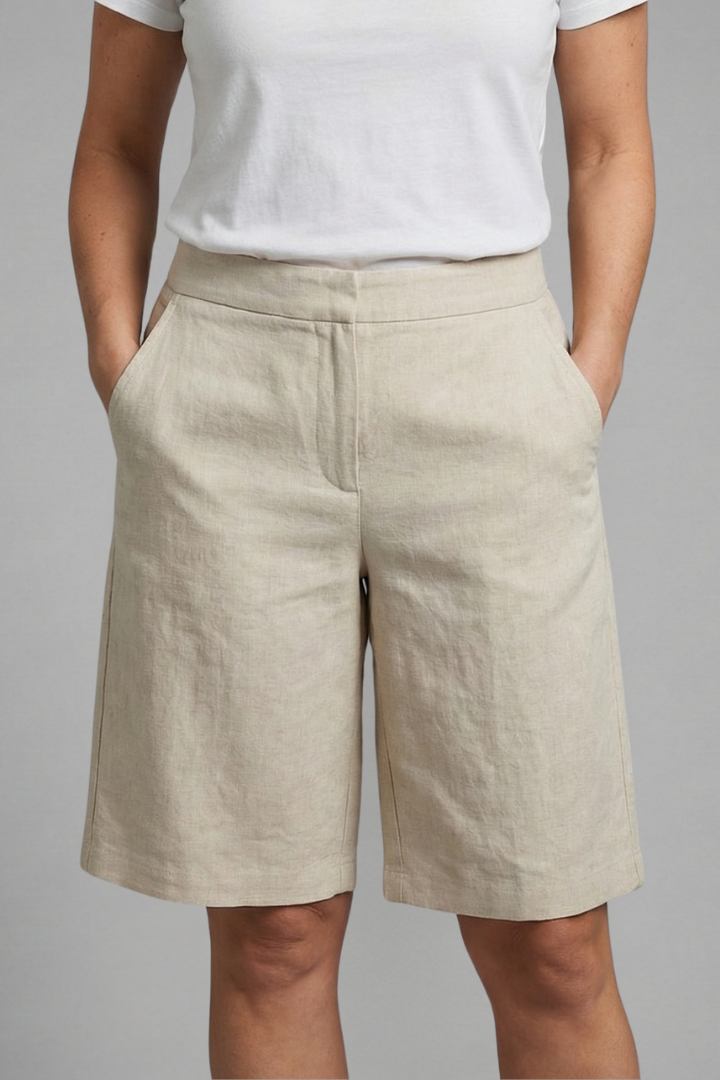 Octavia Tailored Linen Bermuda Shorts