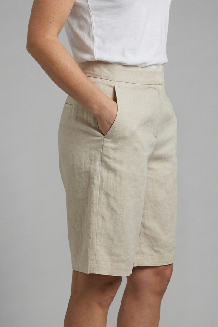 Octavia Tailored Linen Bermuda Shorts