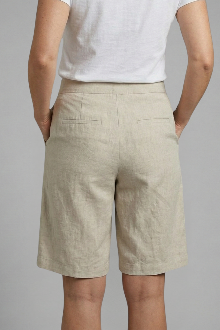 Octavia Tailored Linen Bermuda Shorts