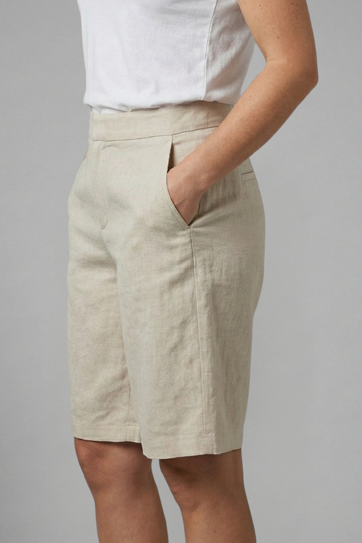Octavia Tailored Linen Bermuda Shorts