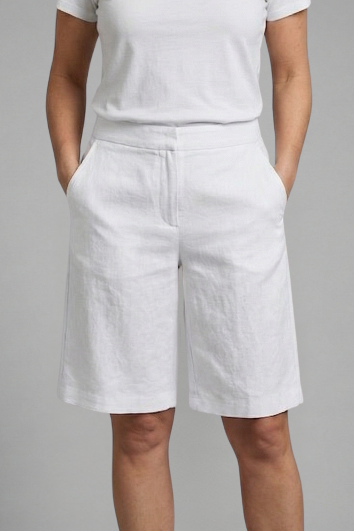 Octavia Tailored Linen Bermuda Shorts